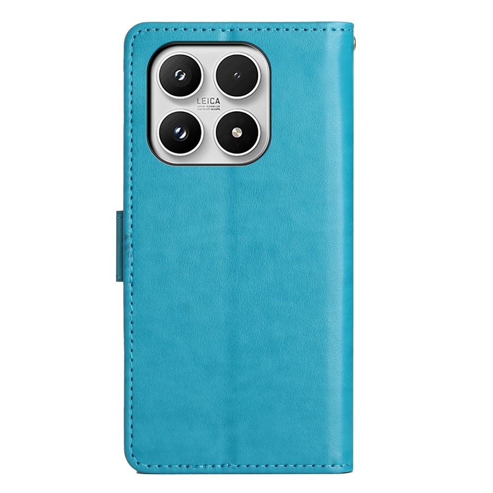 Flowers knižkové púzdro na Xiaomi 17 - modré