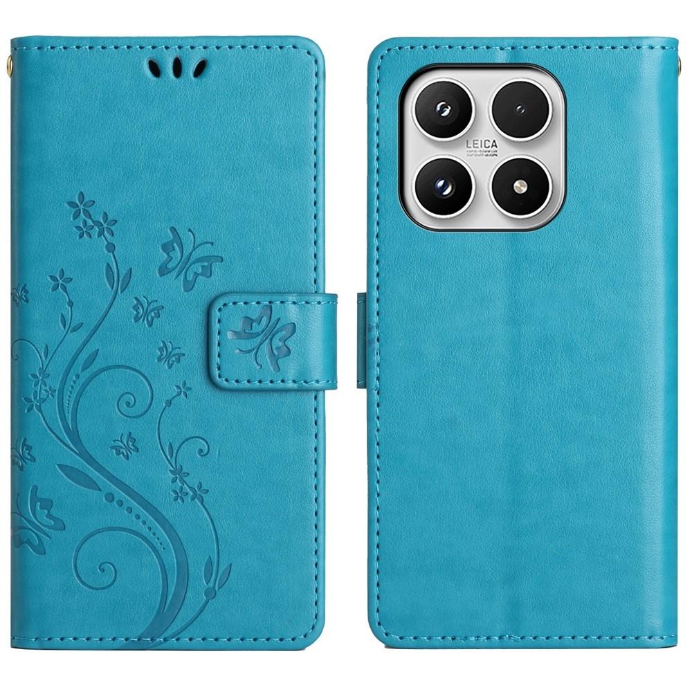 Flowers knižkové púzdro na Xiaomi 17 - modré