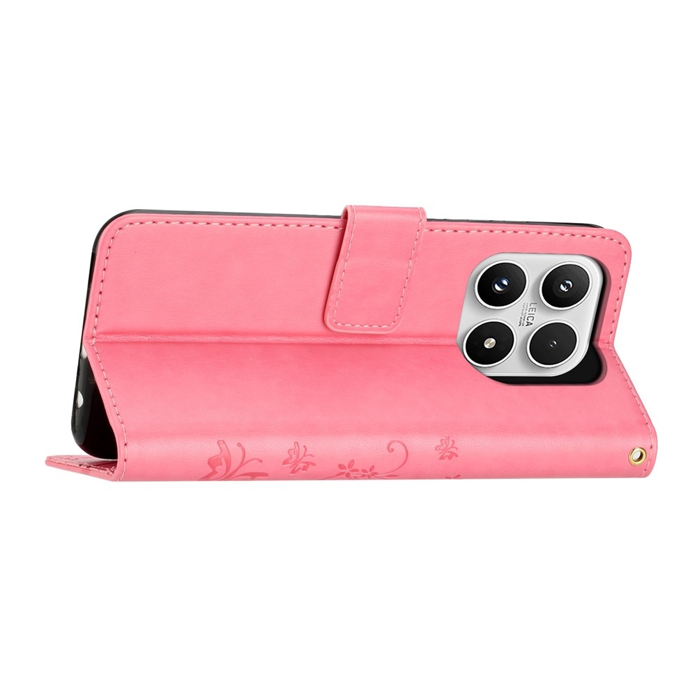 Flowers knižkové púzdro na Xiaomi 17 - ružové