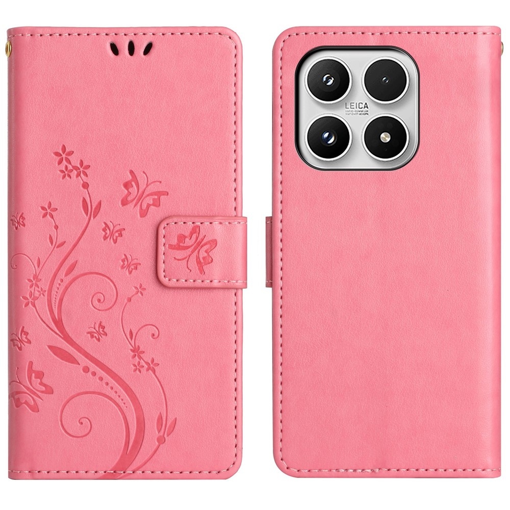 Flowers knižkové púzdro na Xiaomi 17 - ružové