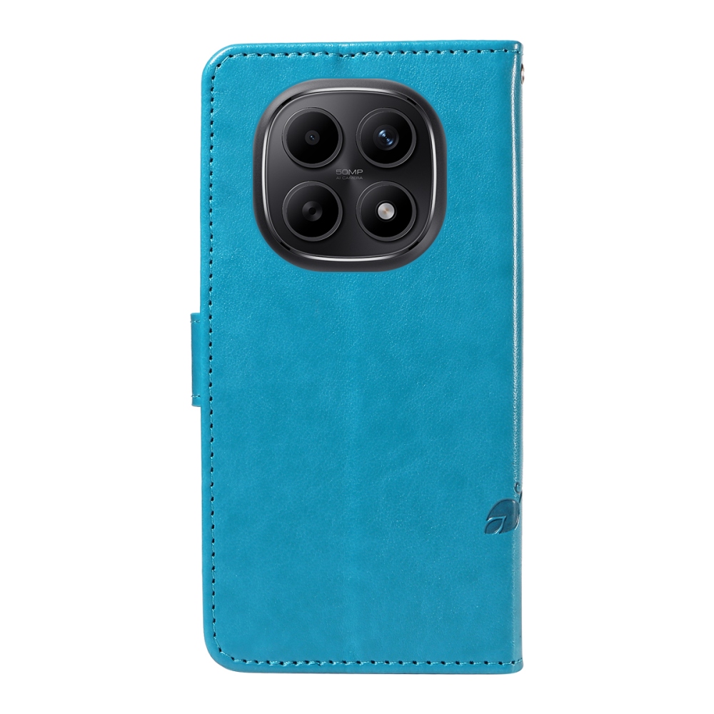 Flowers knižkové púzdro na Xiaomi Poco M8 5G/Redmi Note 15 5G/Note 15 4G - modré