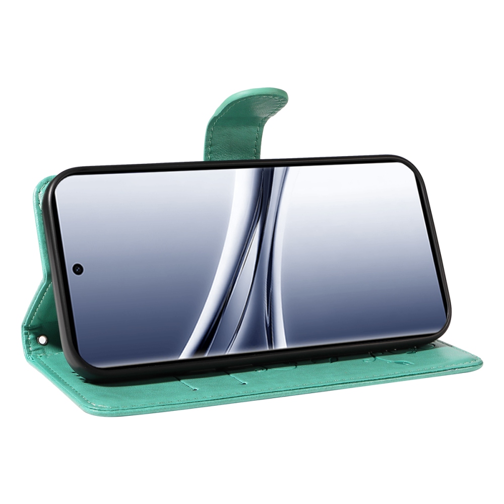 Flowers knižkové púzdro na Xiaomi Poco M8 5G/Redmi Note 15 5G/Note 15 4G - modrozelené