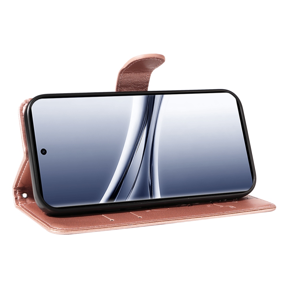 Flowers knižkové púzdro na Xiaomi Poco M8 5G/Redmi Note 15 5G/Note 15 4G - ružovozlaté