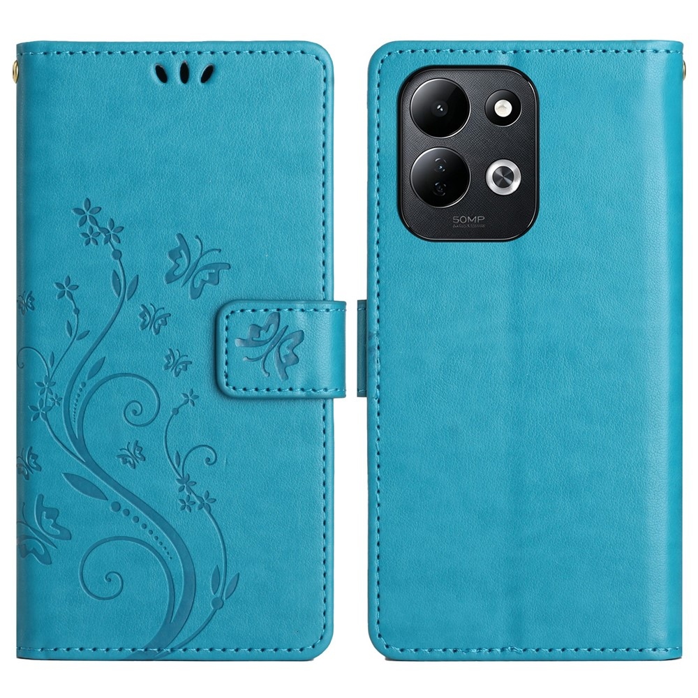 Flowers knižkové púzdro na Xiaomi Redmi 17 4G/5G - modré