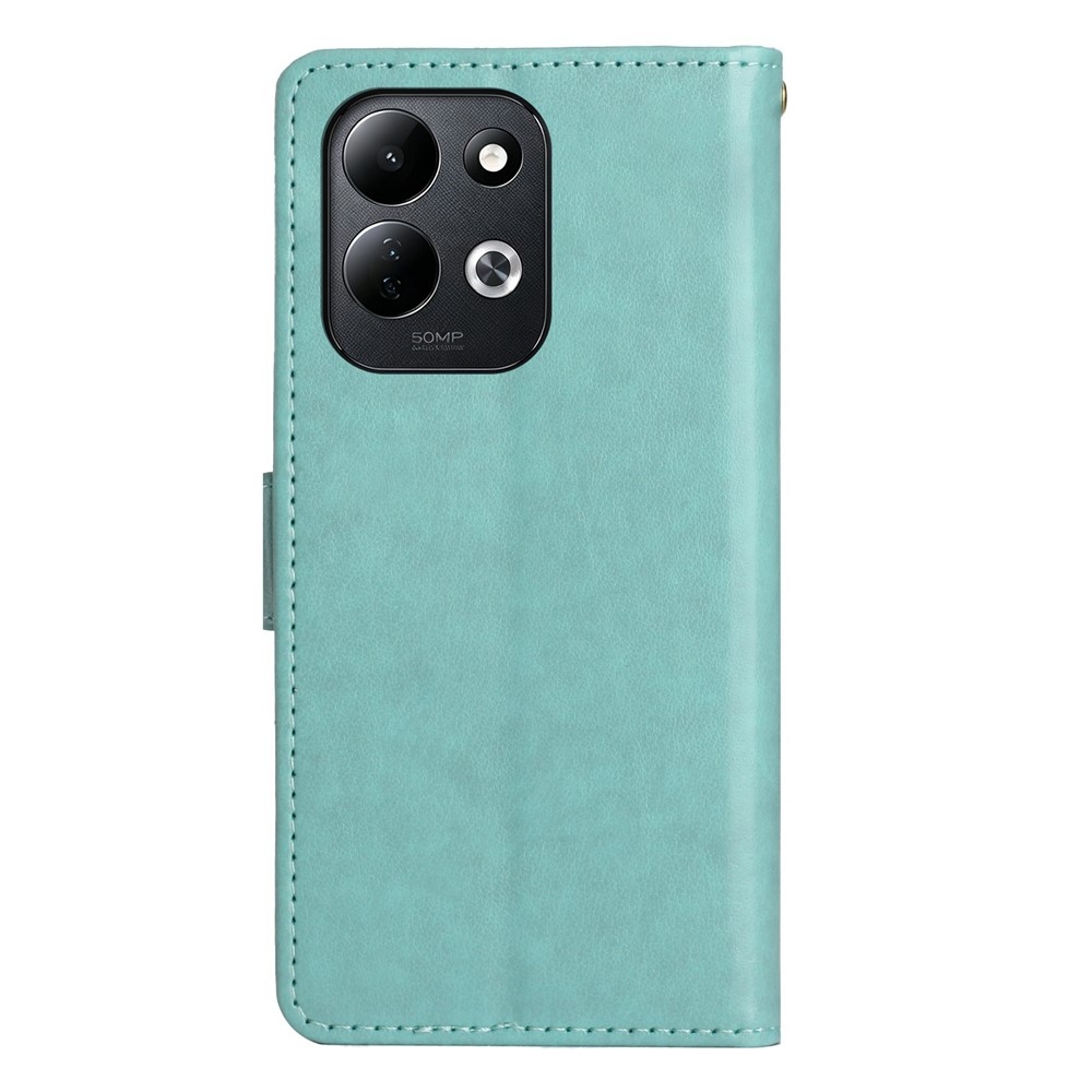 Flowers knižkové púzdro na Xiaomi Redmi 17 4G/5G - modrozelené