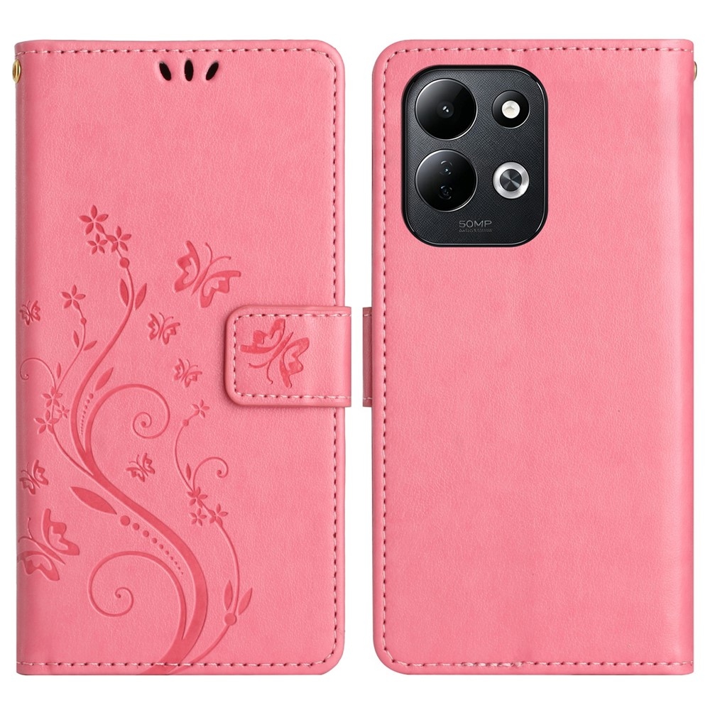 Flowers knižkové púzdro na Xiaomi Redmi 17 4G/5G - ružové