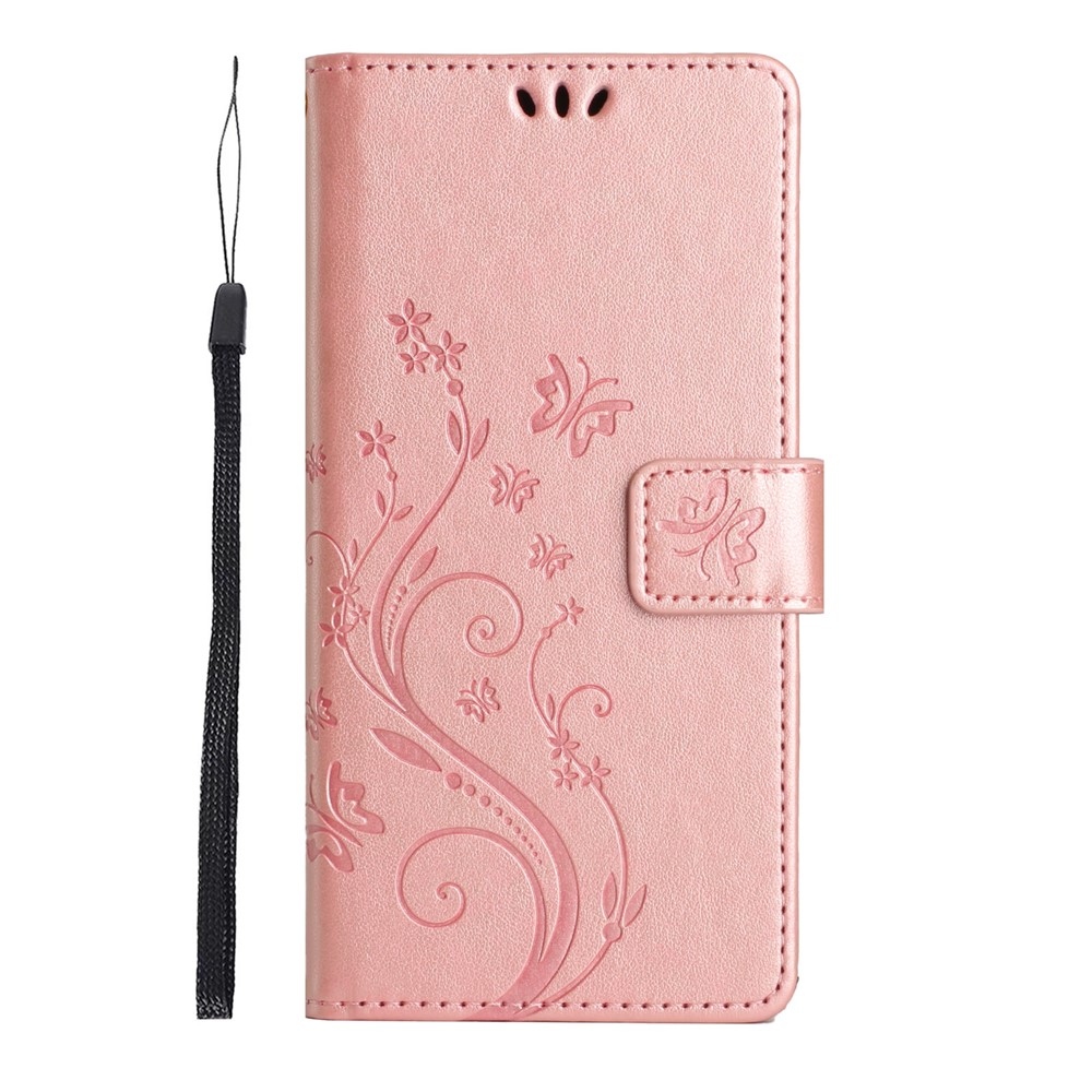 Flowers knižkové púzdro na Xiaomi Redmi 17 4G/5G - ružovozlaté