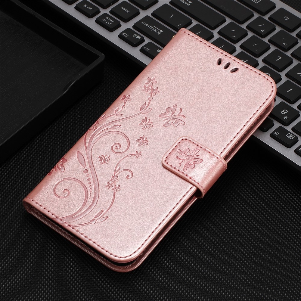 Flowers knižkové púzdro na Xiaomi Redmi 17 4G/5G - ružovozlaté