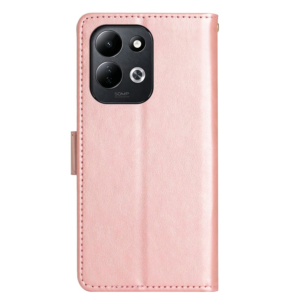 Flowers knižkové púzdro na Xiaomi Redmi 17 4G/5G - ružovozlaté