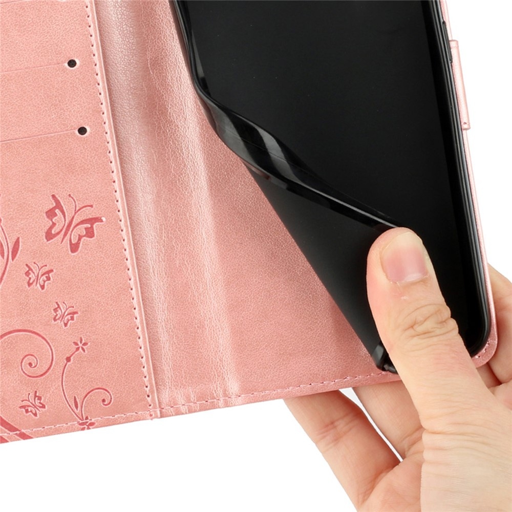 Flowers knižkové púzdro na Xiaomi Redmi 17 4G/5G - ružovozlaté