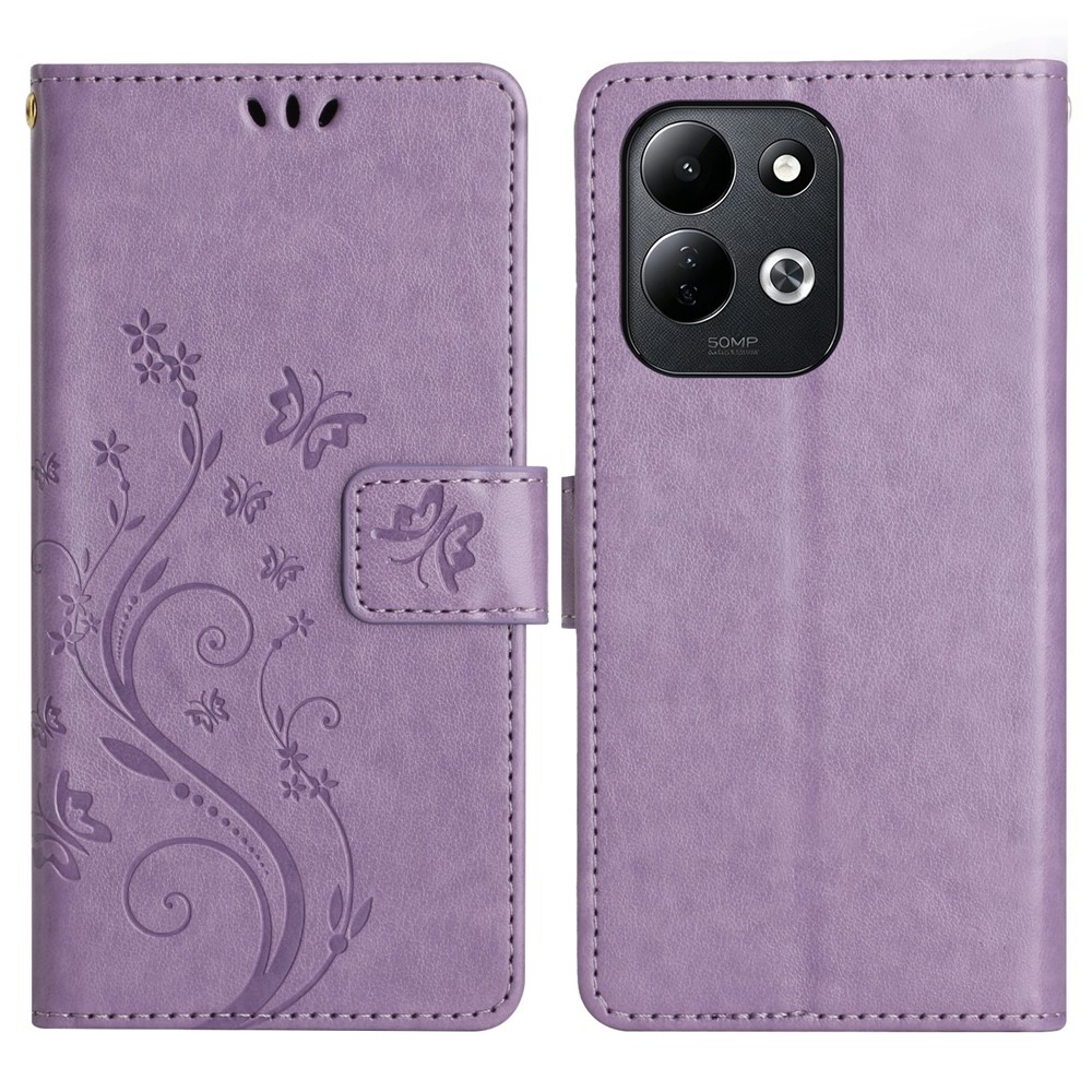 Flowers knižkové púzdro na Xiaomi Redmi 17 4G/5G - svetlofialové