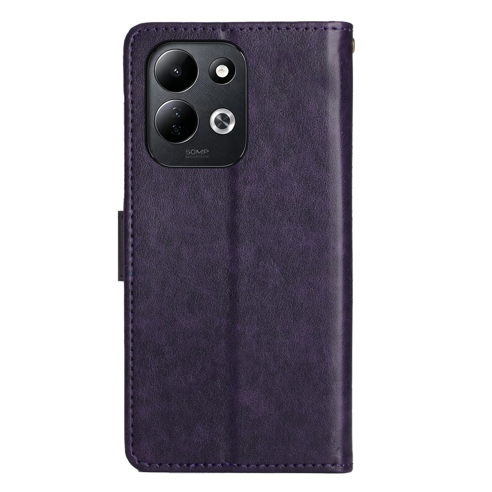 Flowers knižkové puzdro na Xiaomi Redmi 17 4G/5G - tmavofialové