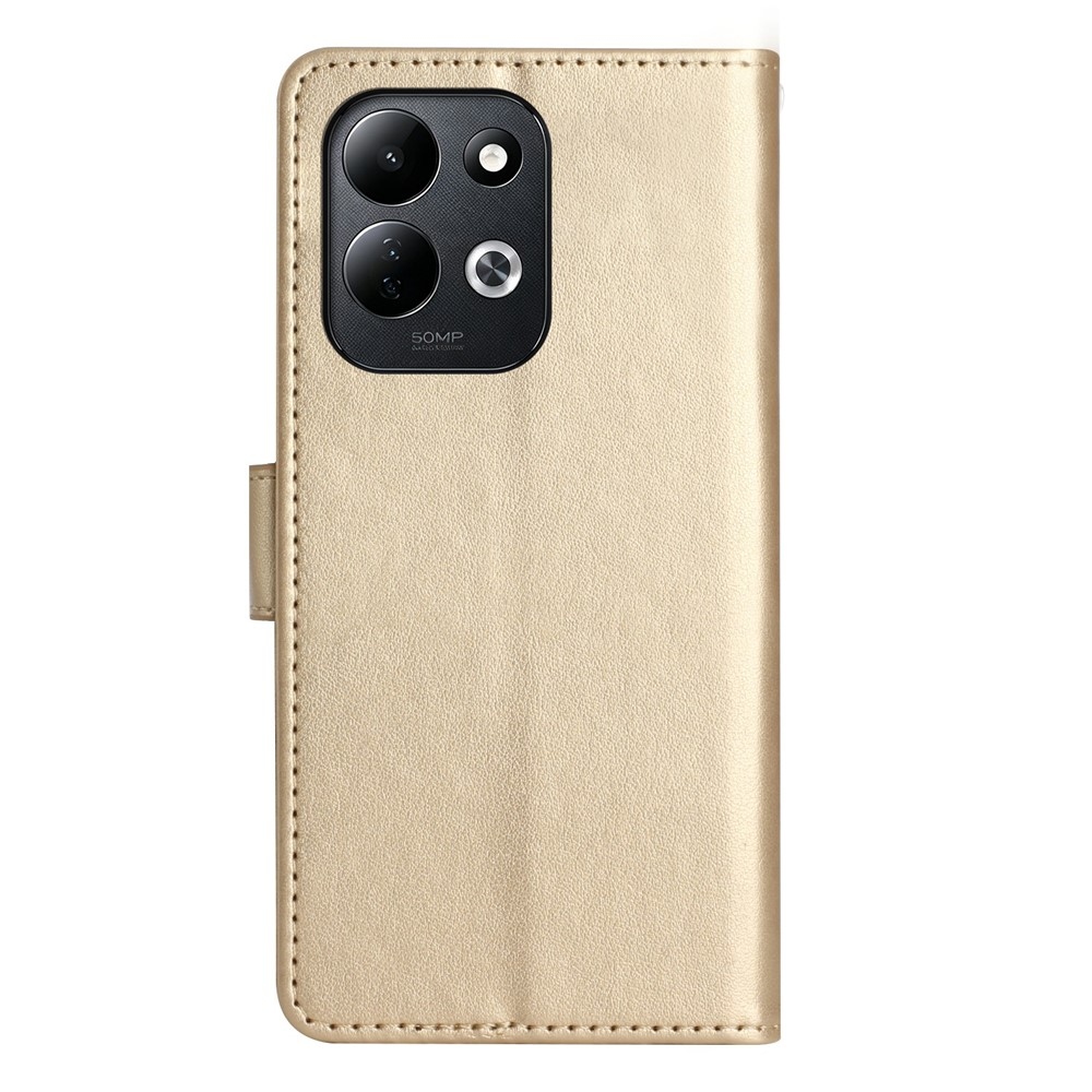 Flowers knižkové púzdro na Xiaomi Redmi 17 4G/5G - zlaté