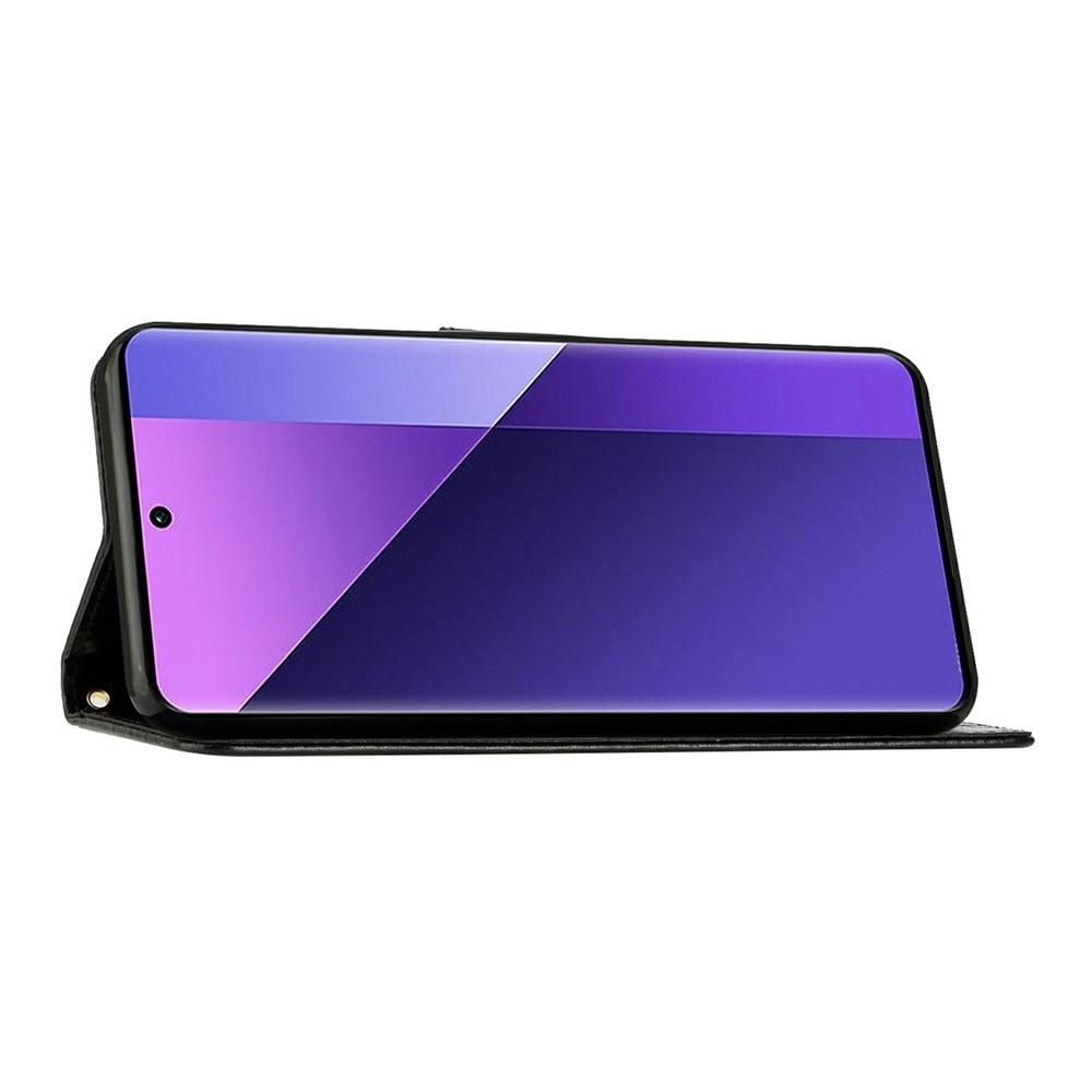 Flowers knižkové púzdro na Xiaomi Redmi Note 15 Pro 4G - čierne