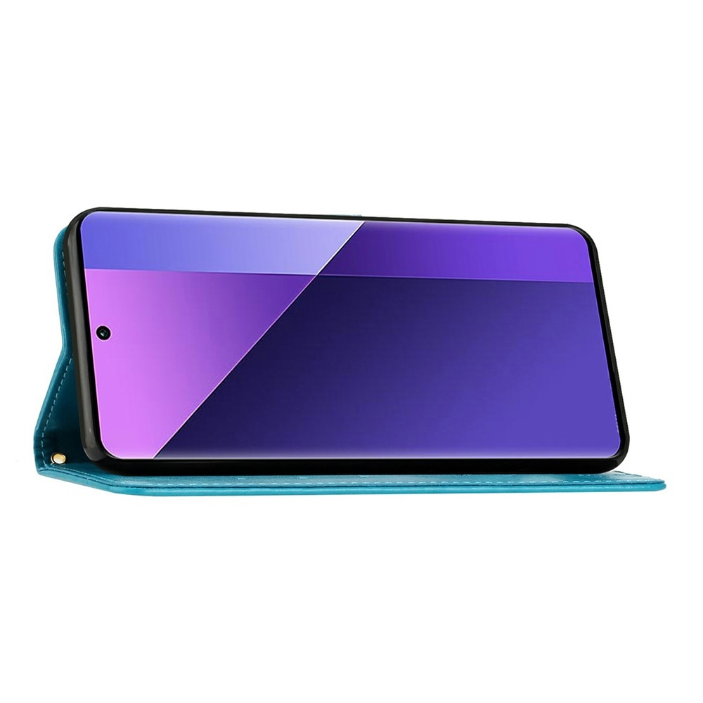 Flowers knižkové púzdro na Xiaomi Redmi Note 15 Pro 4G - modré