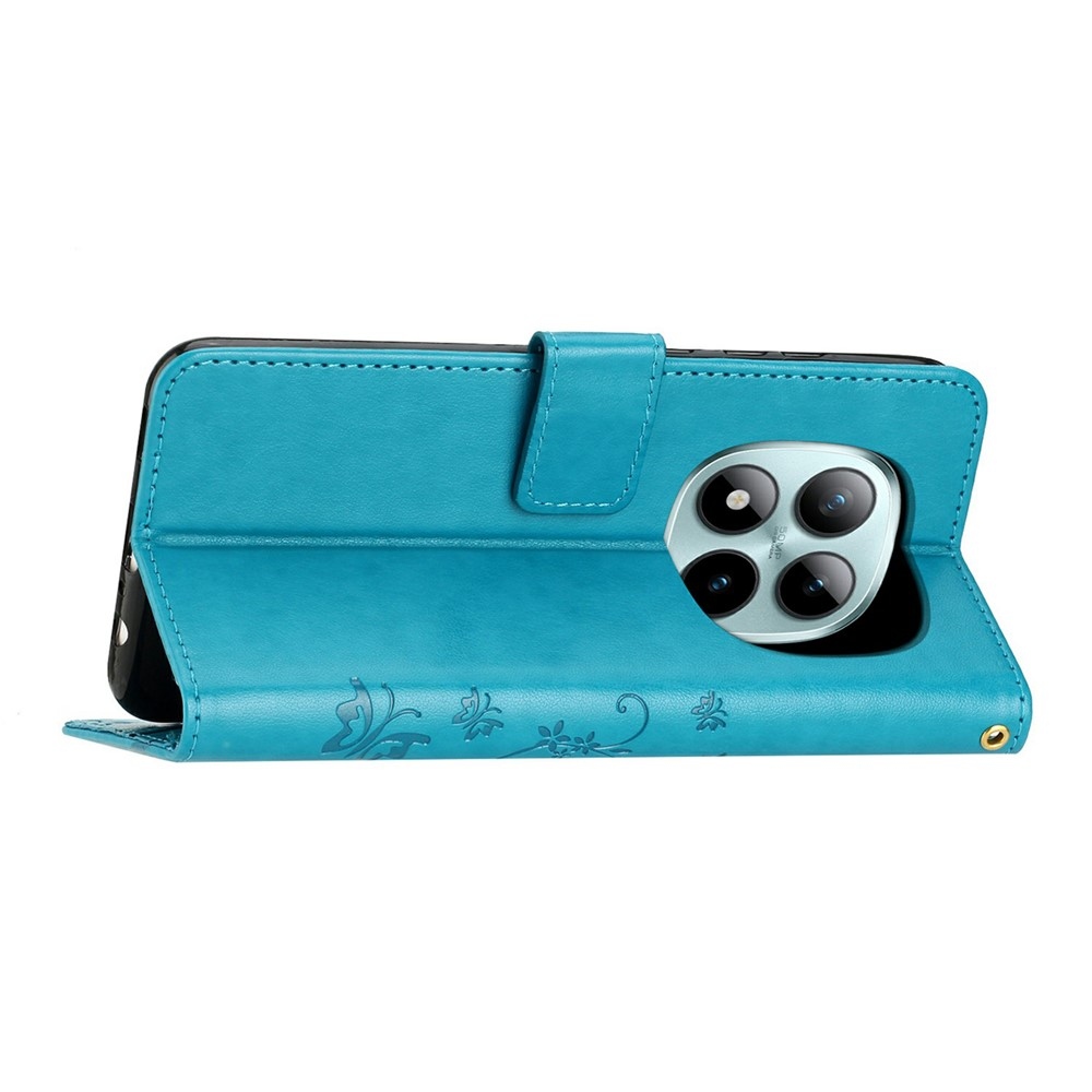Flowers knižkové púzdro na Xiaomi Redmi Note 15 Pro 4G - modré