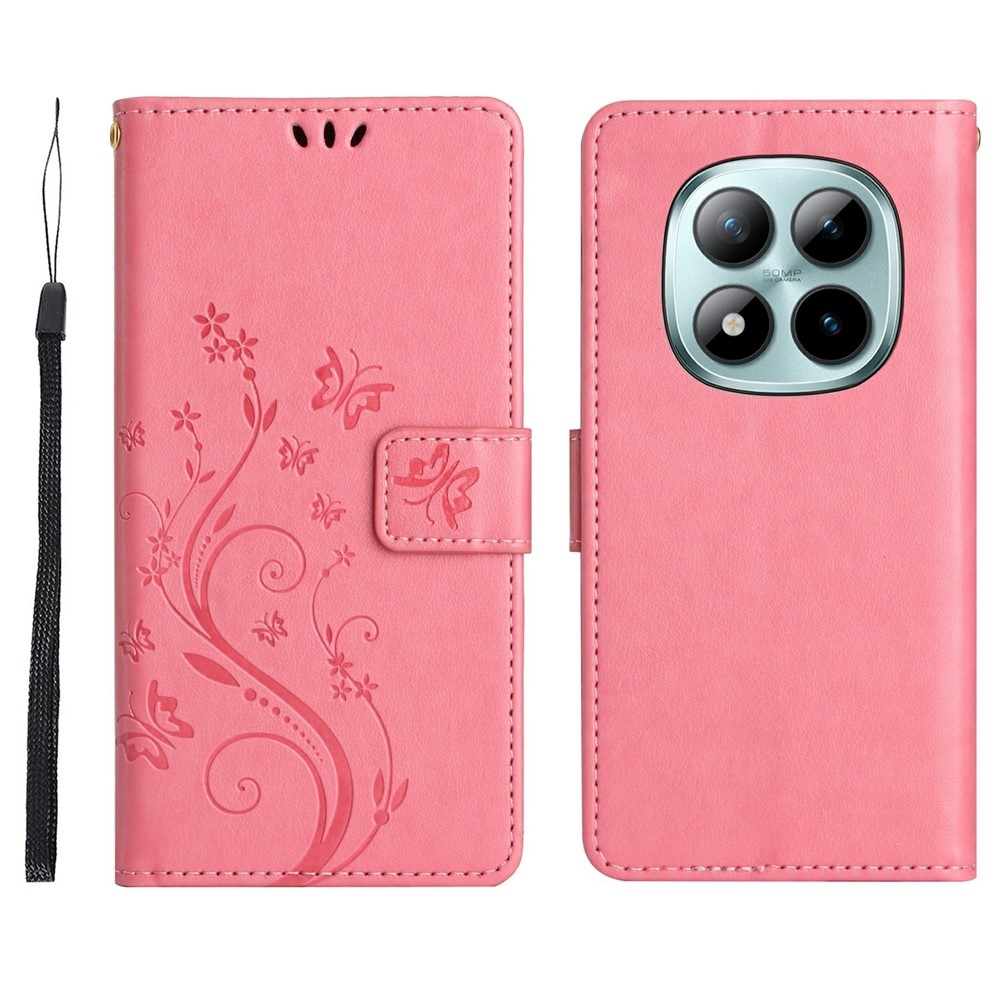 Flowers knižkové púzdro na Xiaomi Redmi Note 15 Pro 4G - ružové