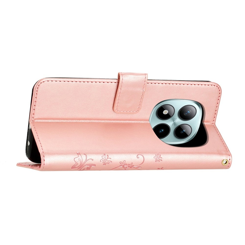 Flowers knižkové púzdro na Xiaomi Redmi Note 15 Pro 4G - ružovozlaté
