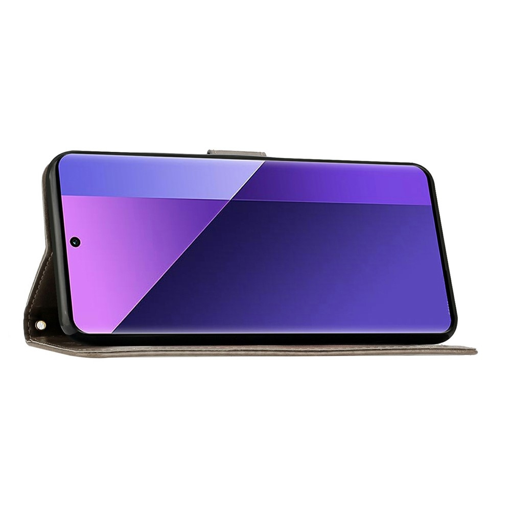 Flowers knižkové puzdro na Xiaomi Redmi Note 15 Pro 4G - šedé