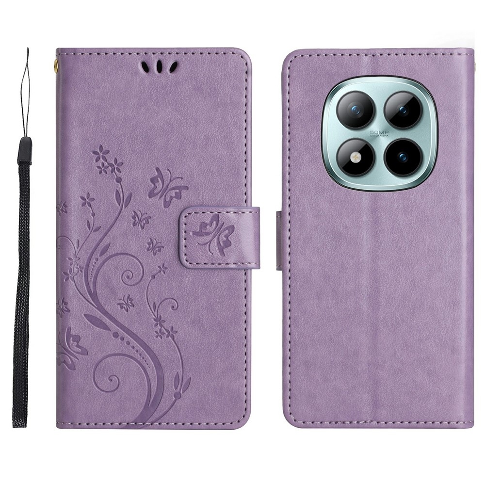 Flowers knižkové puzdro na Xiaomi Redmi Note 15 Pro 4G - svetlofialové