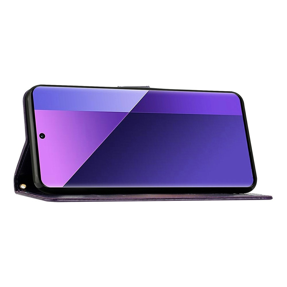 Flowers knižkové puzdro na Xiaomi Redmi Note 15 Pro 4G - tmavofialové