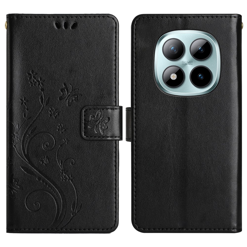 Flowers knižkové púzdro na Xiaomi Redmi Note 15 Pro+ 5G - čierne