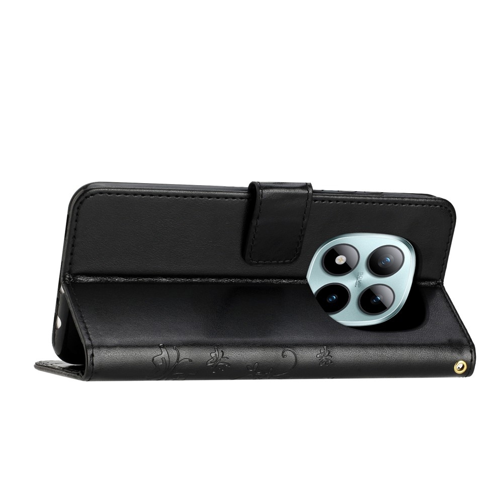 Flowers knižkové púzdro na Xiaomi Redmi Note 15 Pro+ 5G - čierne