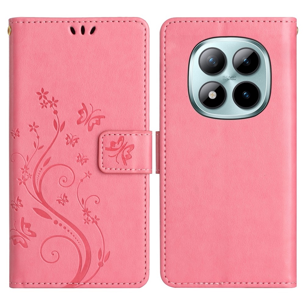 Flowers knižkové púzdro na Xiaomi Redmi Note 15 Pro+ 5G - ružové