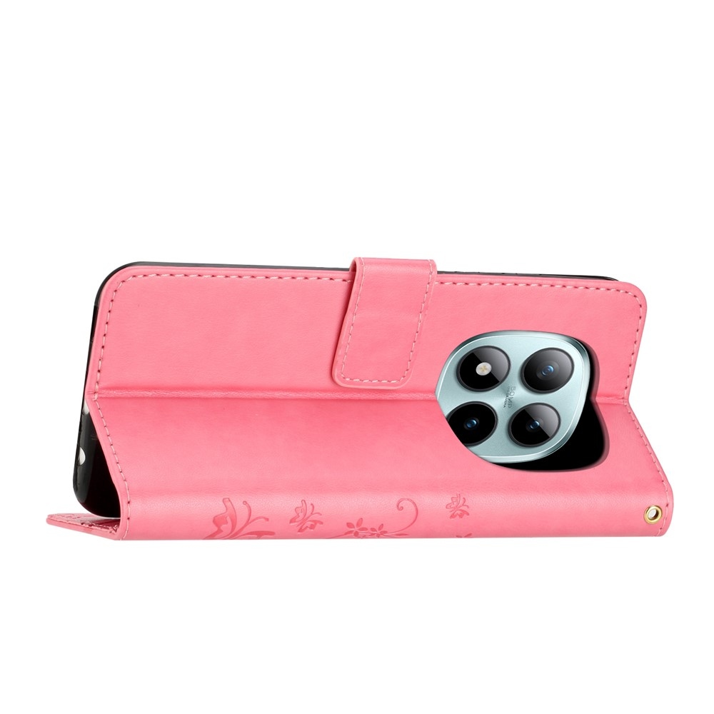 Flowers knižkové púzdro na Xiaomi Redmi Note 15 Pro+ 5G - ružové