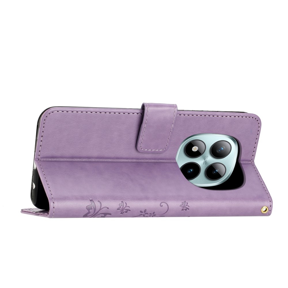 Flowers knižkové puzdro na Xiaomi Redmi Note 15 Pro+ 5G - svetlofialové