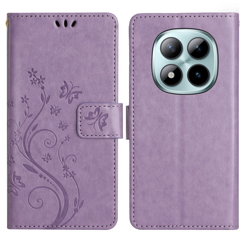 Flowers knižkové puzdro na Xiaomi Redmi Note 15 Pro+ 5G - svetlofialové