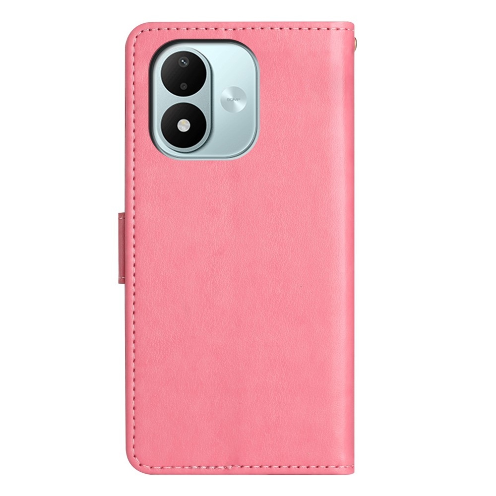 Flowers knižkové púzdro na Xiaomi Redmi Note 17 4G/5G - ružové