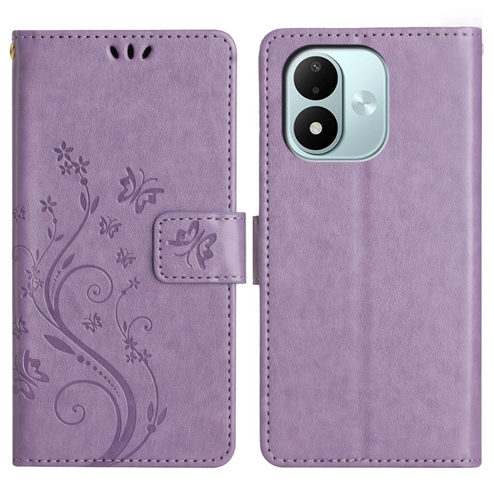 Flowers knižkové puzdro na Xiaomi Redmi Note 17 4G/5G - svetlofialové