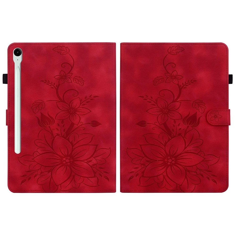 Flowers zatváracie púzdro na Samsung Galaxy Tab S11 - červené