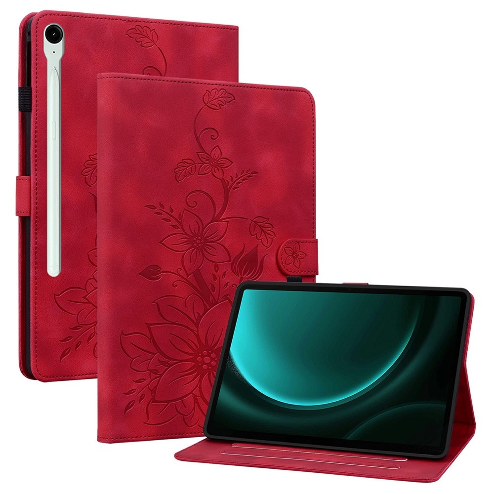 Flowers zatváracie púzdro na Samsung Galaxy Tab S11 - červené