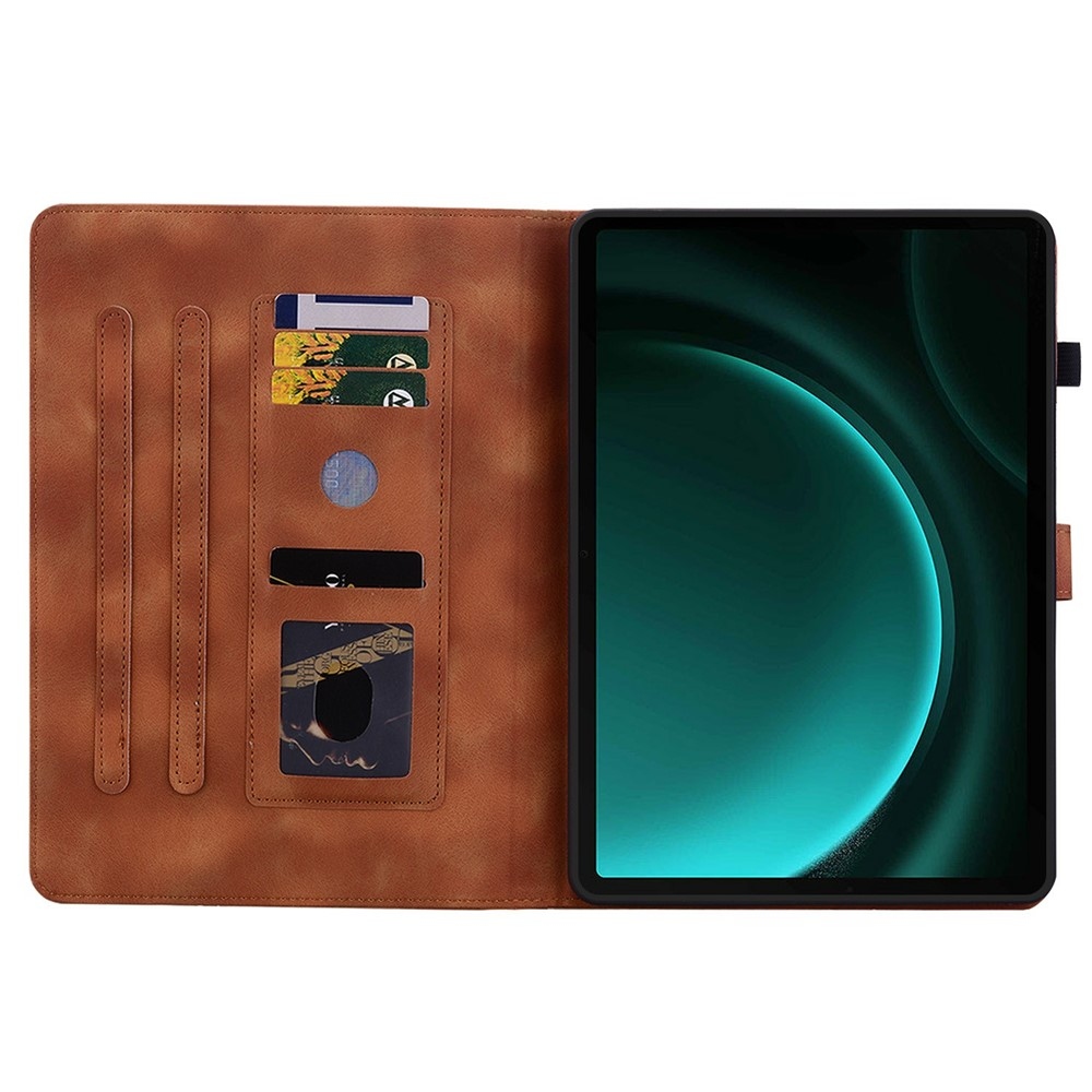 Flowers zatváracie púzdro na Samsung Galaxy Tab S11 - hnedé