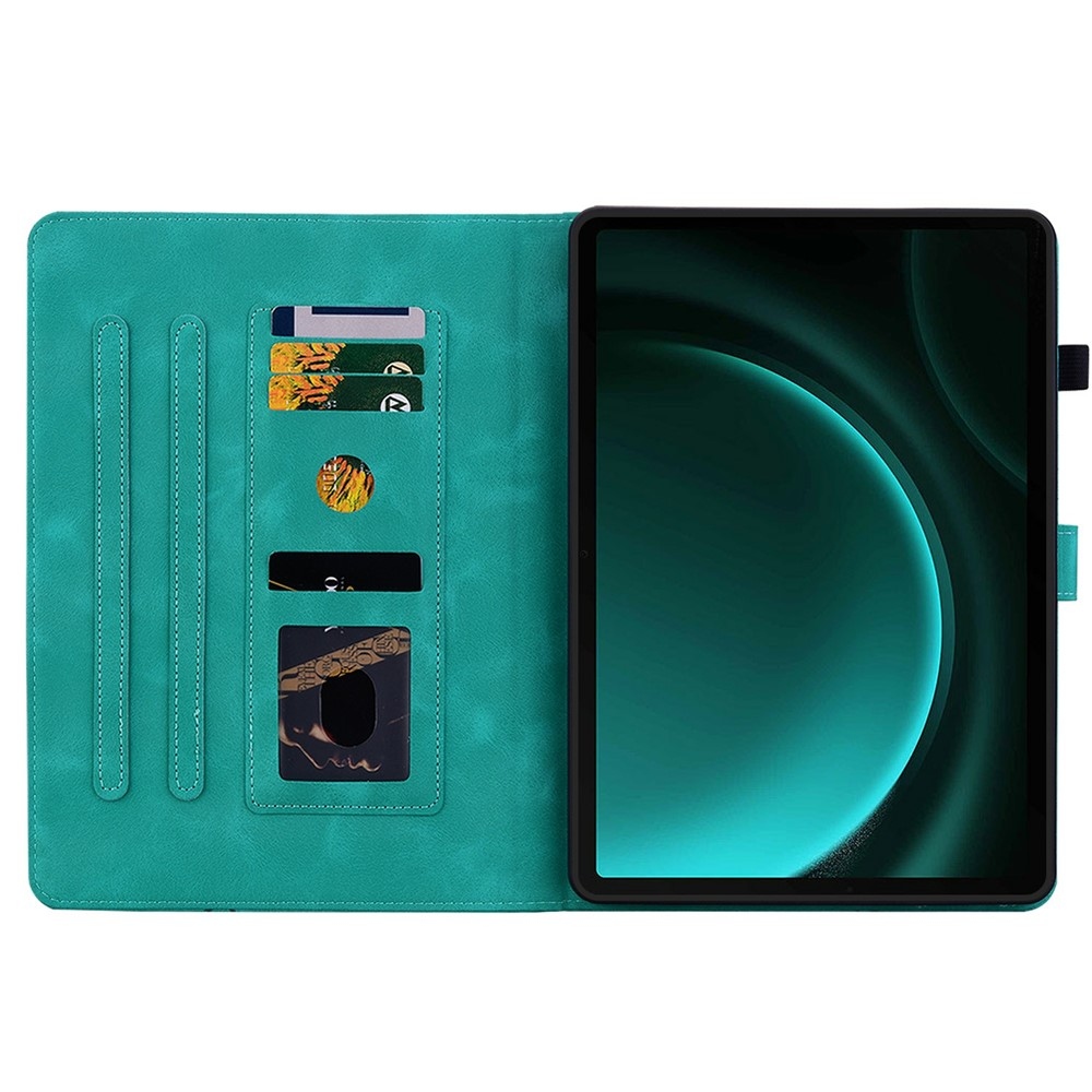Flowers zatváracie púzdro na Samsung Galaxy Tab S11 - modrozelené
