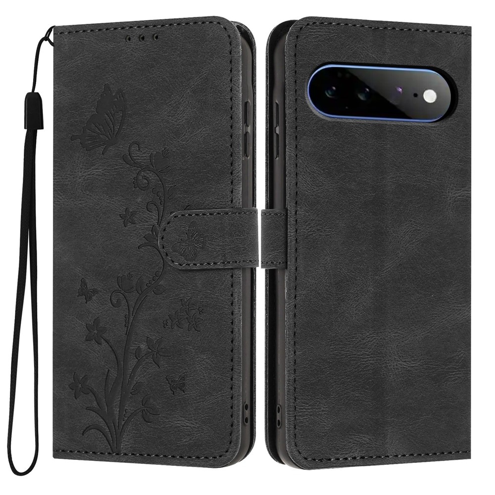 Flowery knižkové puzdro na Google Pixel 11 Pro XL - čierne