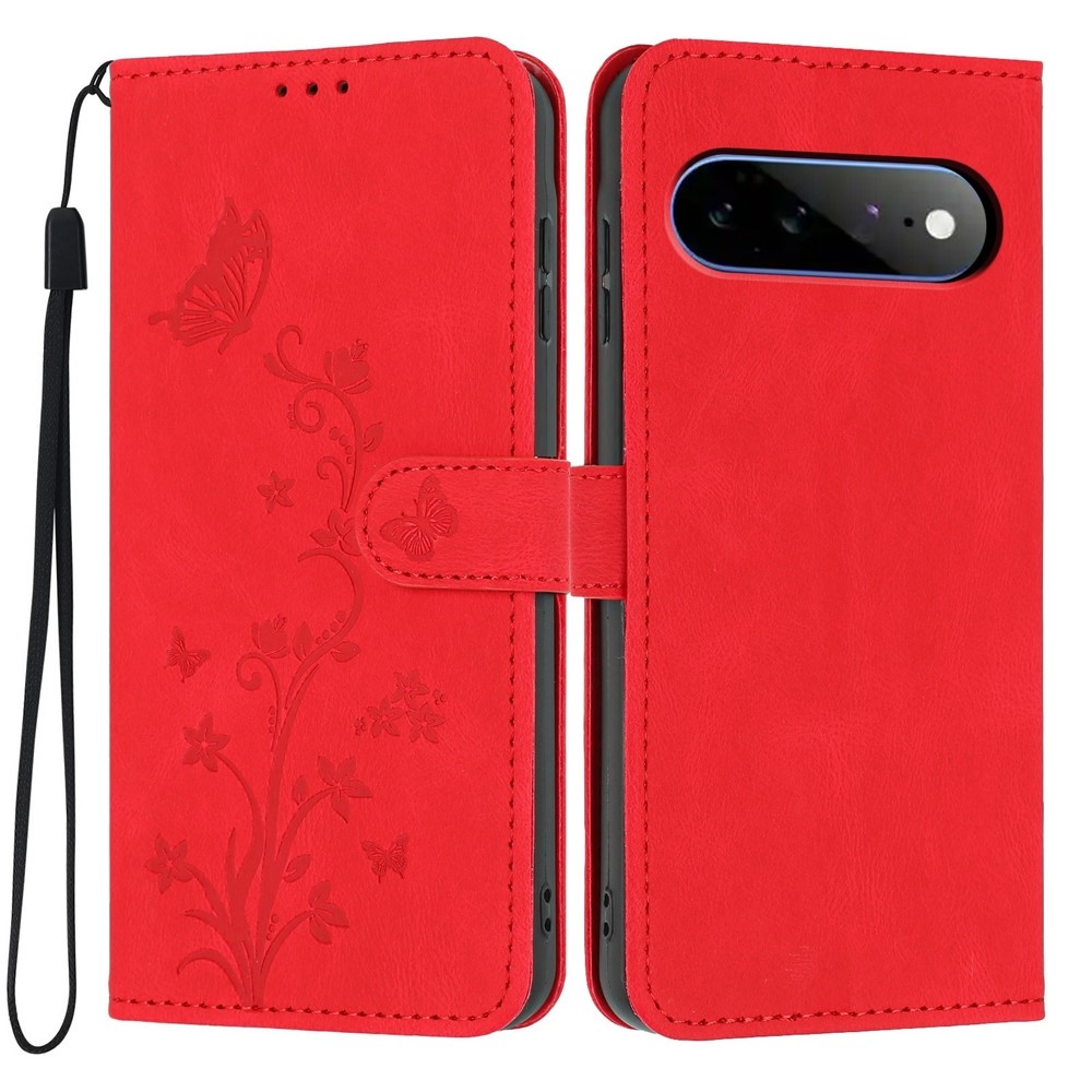 Flowery knižkové puzdro na Google Pixel 11 Pro XL - červené