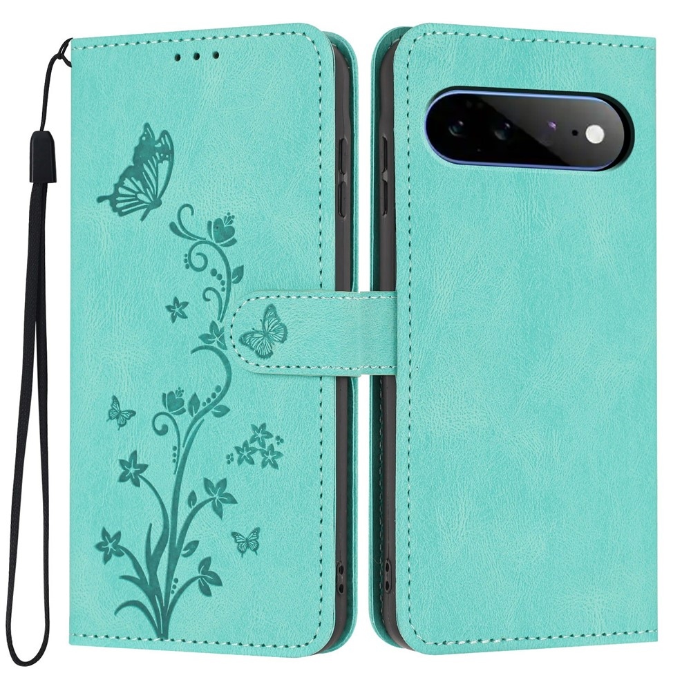 Flowery knižkové puzdro na Google Pixel 11 Pro XL - modrozelené