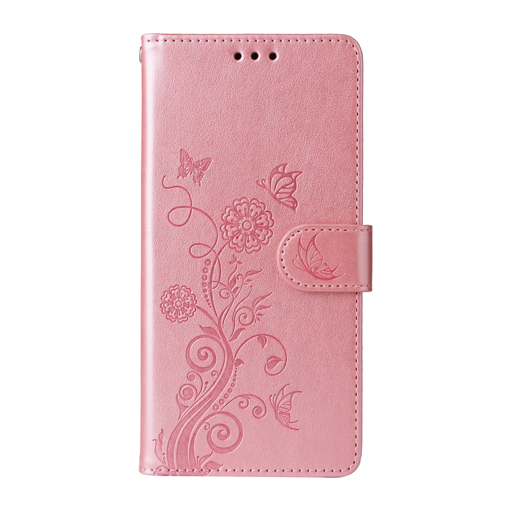Flowery knižkové puzdro na Honor 600 Lite 5G - ružové