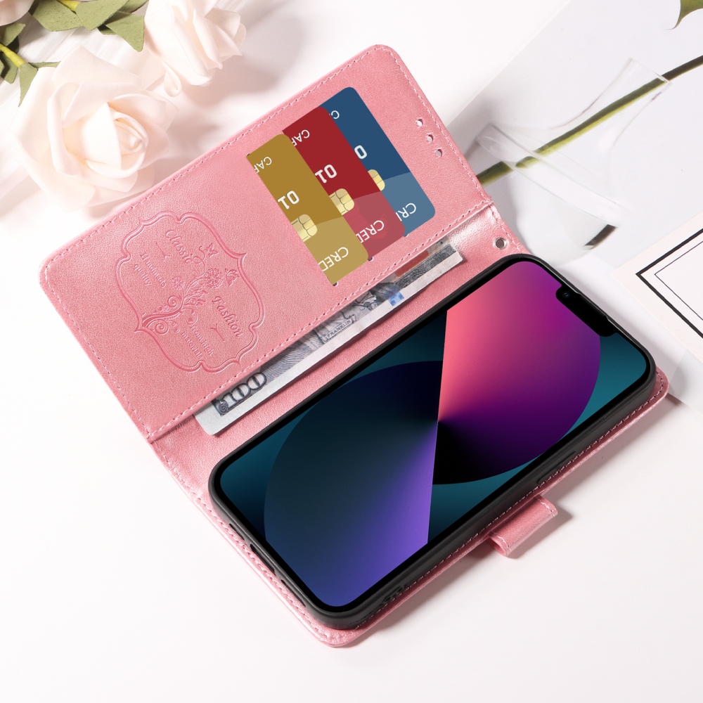 Flowery knižkové puzdro na Honor 600 Pro 5G/Honor 600 5G - ružové