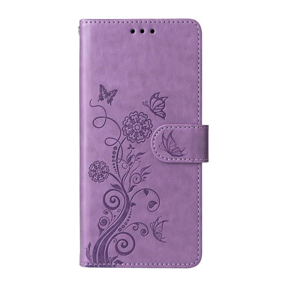 Flowery knižkové púzdro na mobil Xiaomi 17T - fialové