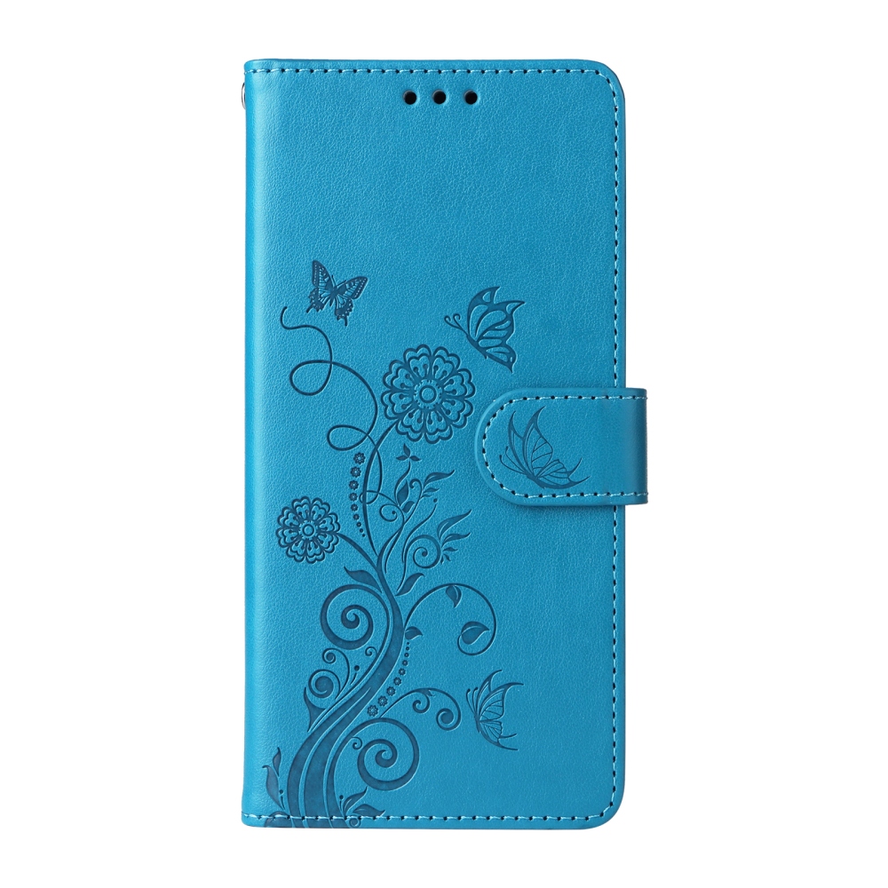 Flowery knižkové púzdro na mobil Xiaomi 17T - modré