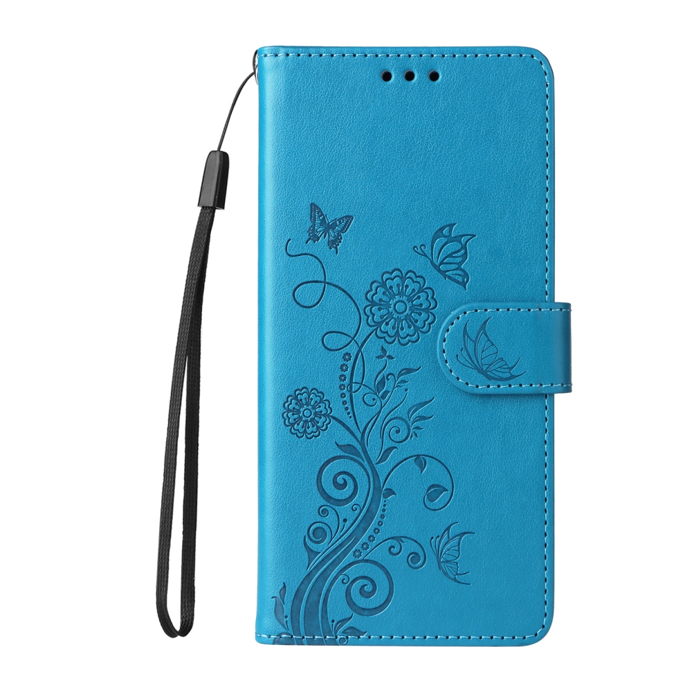 Flowery knižkové púzdro na mobil Xiaomi 17T - modré