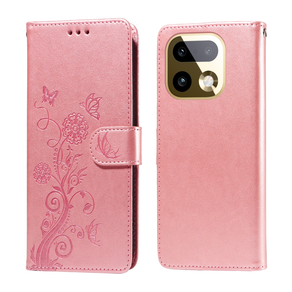 Flowery knižkové puzdro na Realme 16 Pro+ 5G - ružové