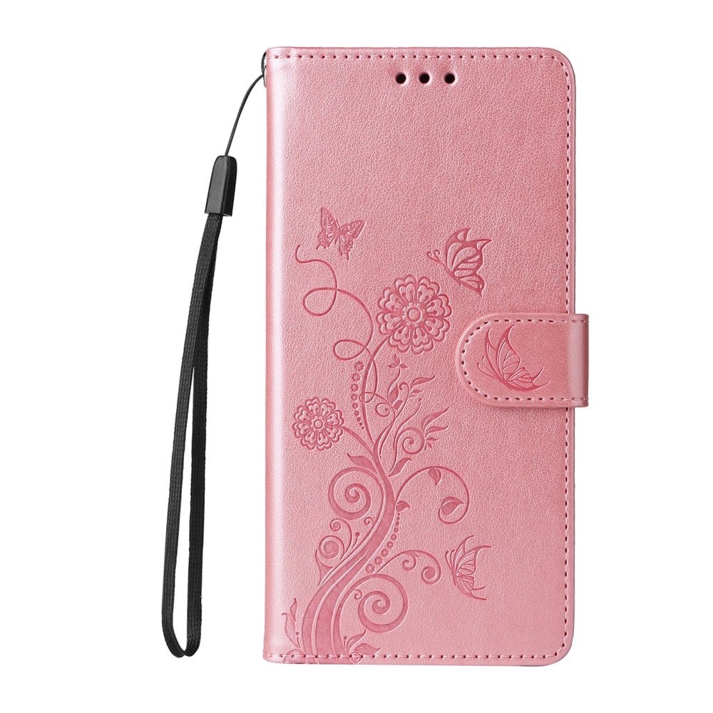 Flowery knižkové púzdro na Samsung Galaxy A27 - ružové