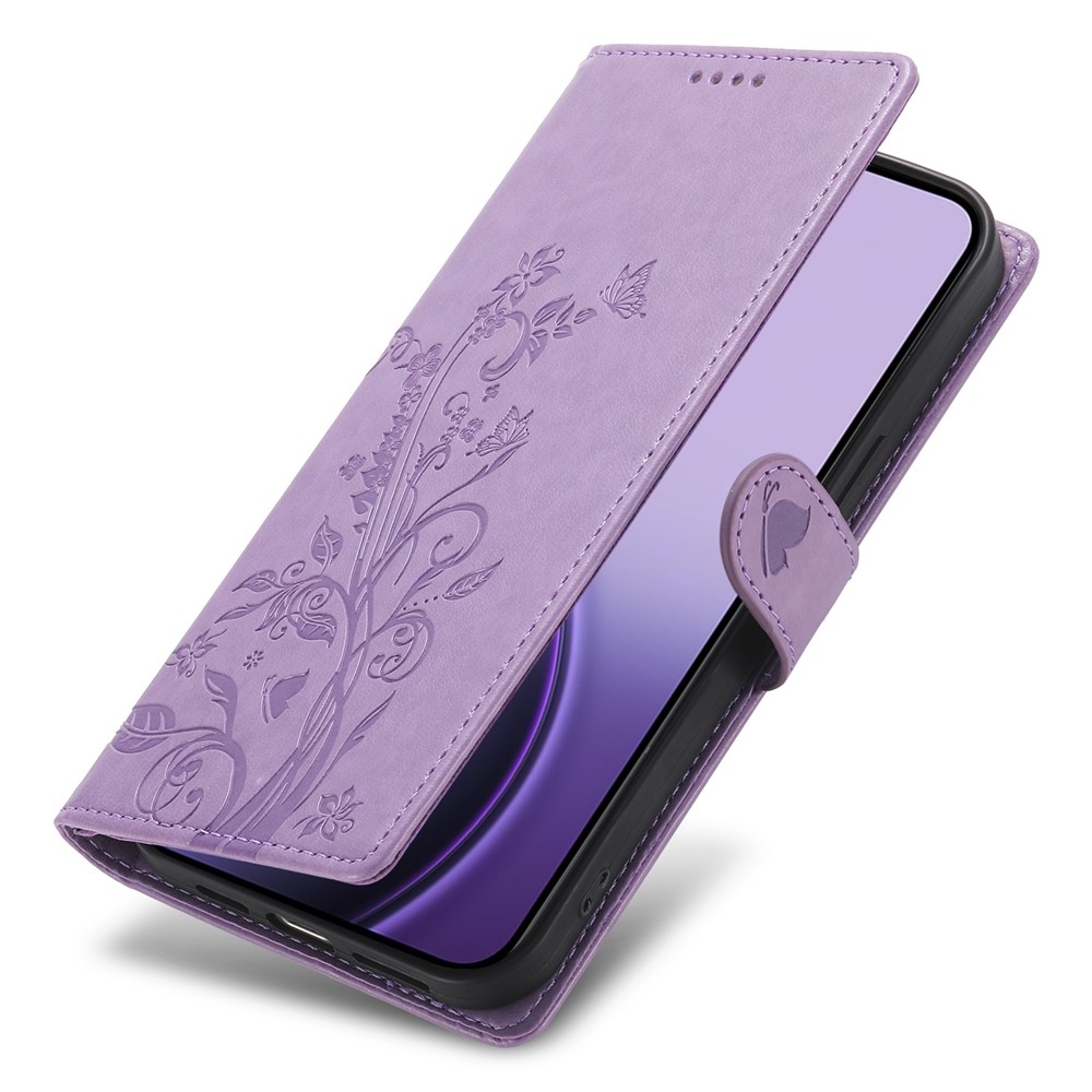 Flowery knižkové púzdro na Samsung Galaxy A37 5G - fialové