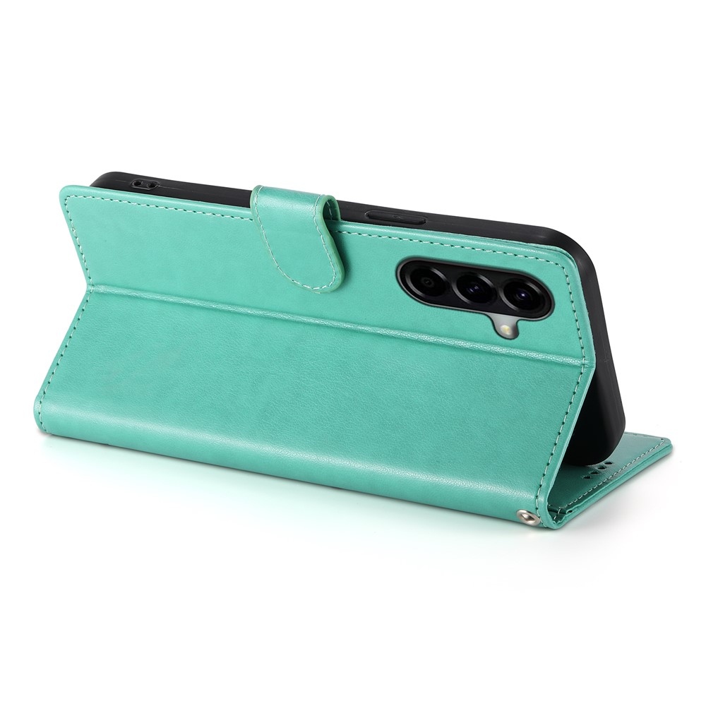 Flowery knižkové puzdro na Samsung Galaxy A37 5G - modrozelené