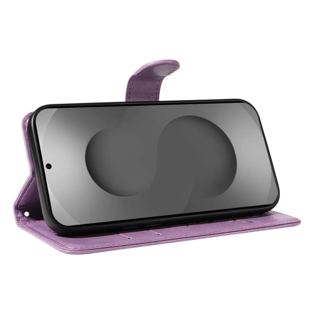 Flowery knižkové púzdro na Samsung Galaxy S26 Ultra - fialové